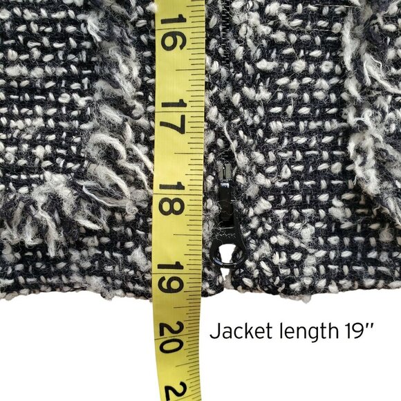 INC Tweed Boucle Fringe Trim Jacket Skirt Suit Set Clueless Chanel Vibe Size 4P - Picture 12 of 16